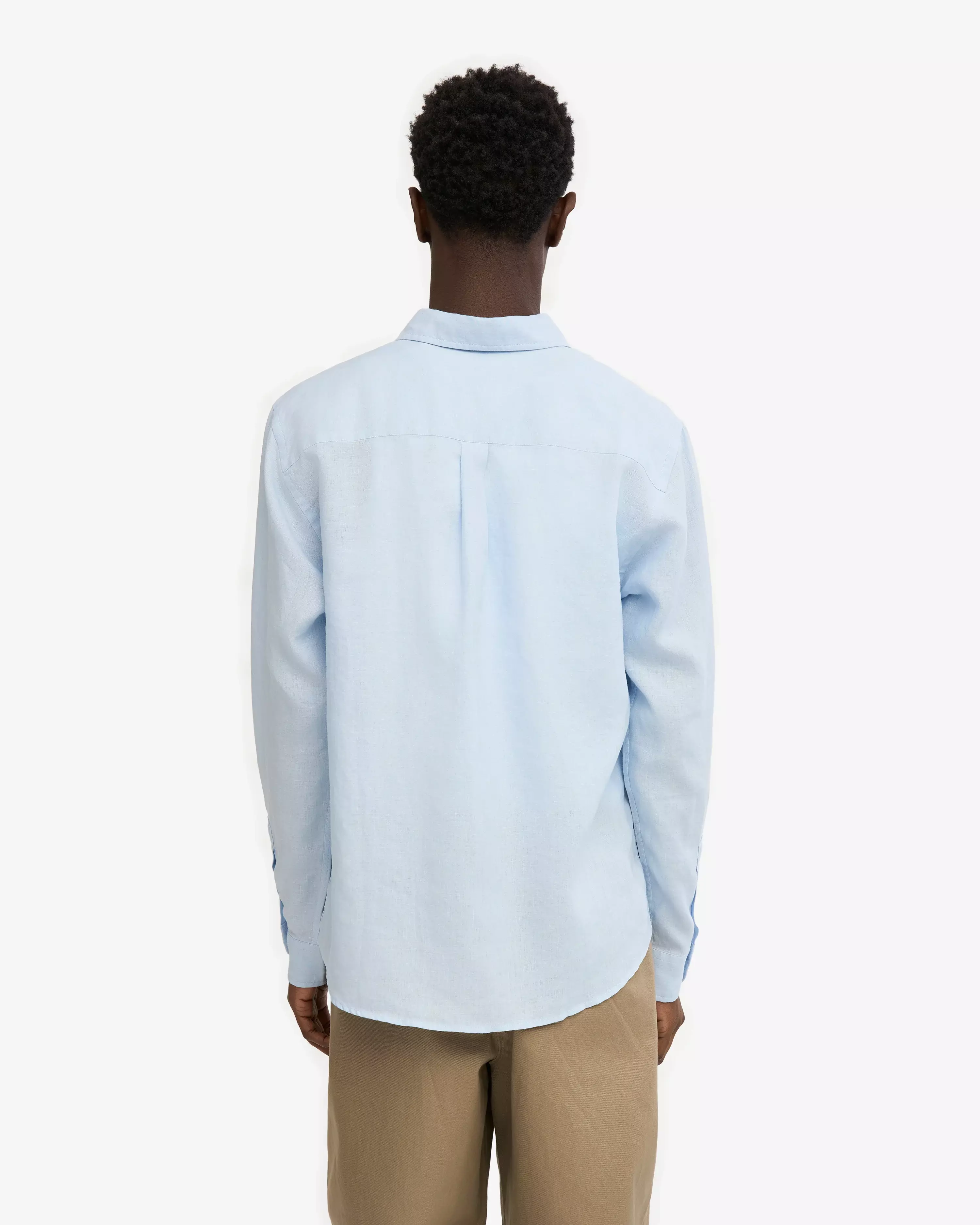 Colorful Standard Polar Blue Leinenhemd Herren hellblau